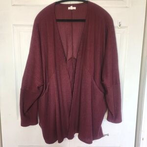Maurice's Women's Plus Size Burgundy  Polyester Blend Cardigan Size 3x